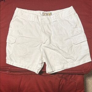 Caribbean Joe Petite White Women's Cargo Shorts